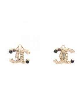 Chanel Coco Mark Earring Gold Plated #328497C47B